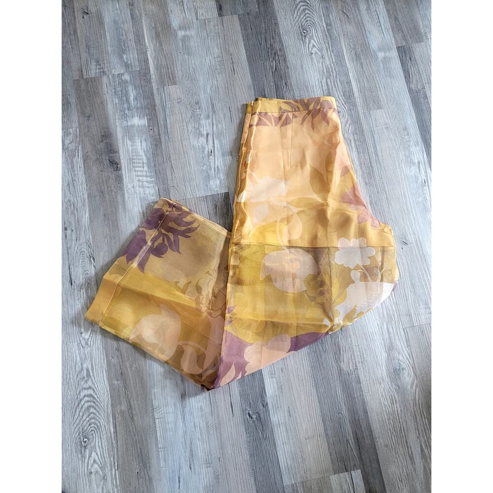 New Anthropologie Pankaj & Nidhi Sheer Printed Sheer Pants - Size XL - Picture 6 of 6